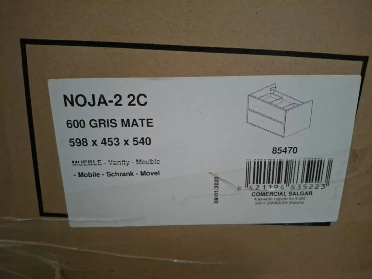 Vanity unit Noja 600mm + washbasin - Image 3