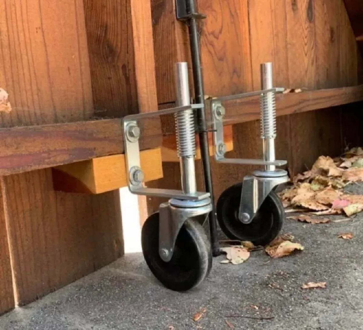 2 x Spring Loaded Gate Wheels 4" 102mm NEW - Image 1