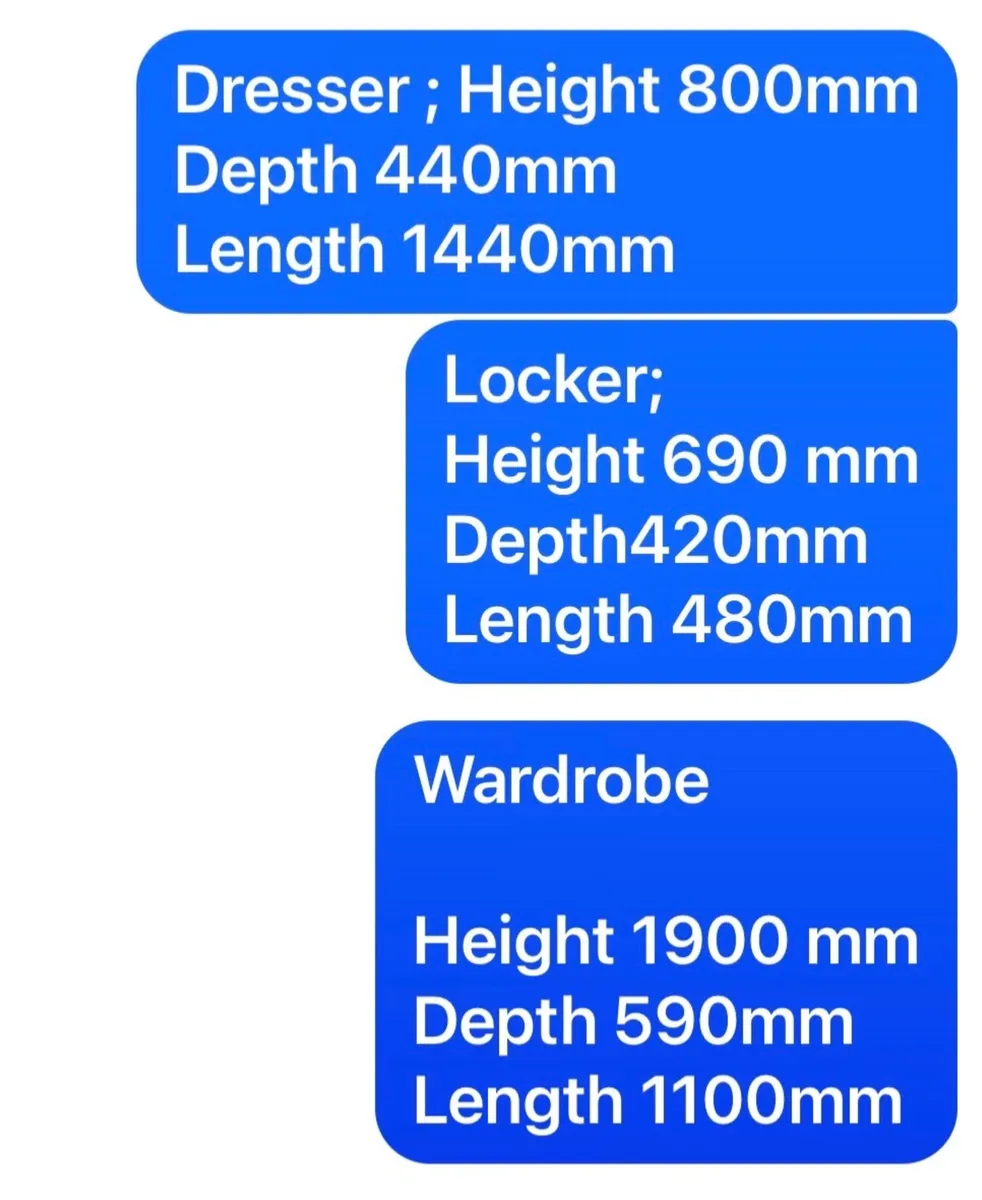 Chest of drawers & trifold mirror &  wardrobe - Image 2