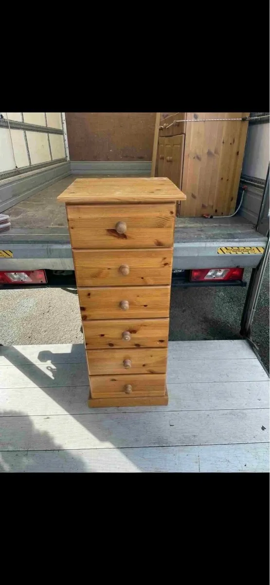 Tall boy chest of drawers pine - Image 1