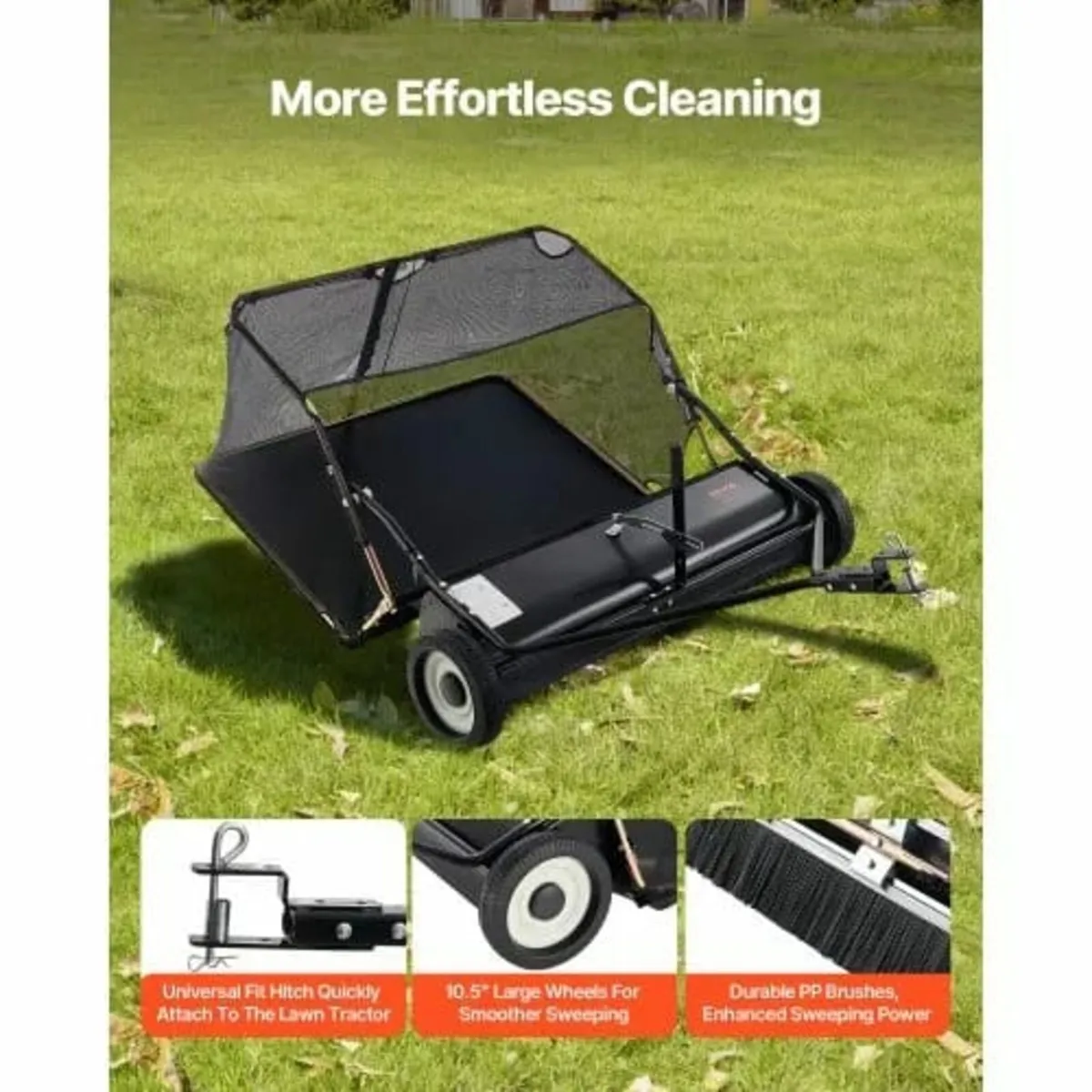 26.7 cm Tow Behind Lawn Sweeper, 26 cu.ft. Large Y - Image 2