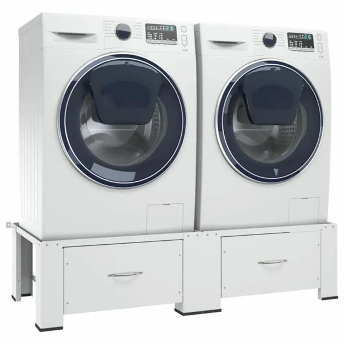 Double Washing and Drying Machine Pedestal with Dr - Image 2