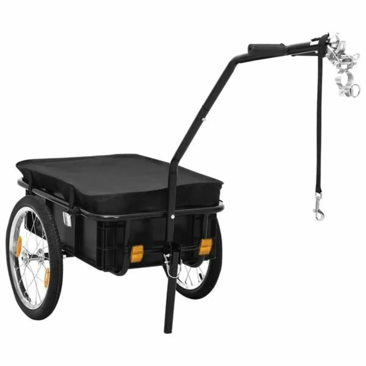 Bike Trailer/Hand Wagon 155x60x83 cm Steel Black - Image 1