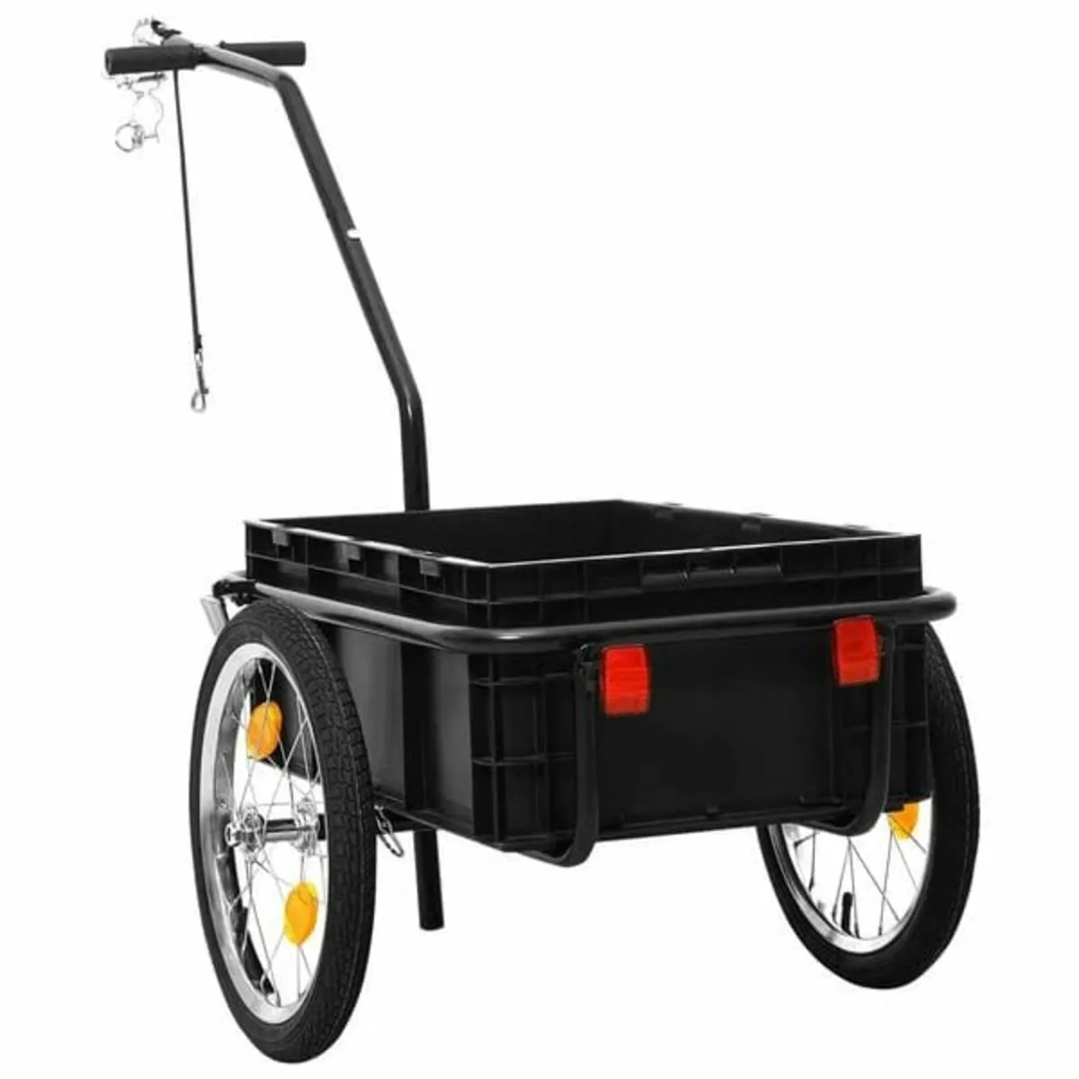 Bike Trailer/Hand Wagon 155x60x83 cm Steel Black - Image 2