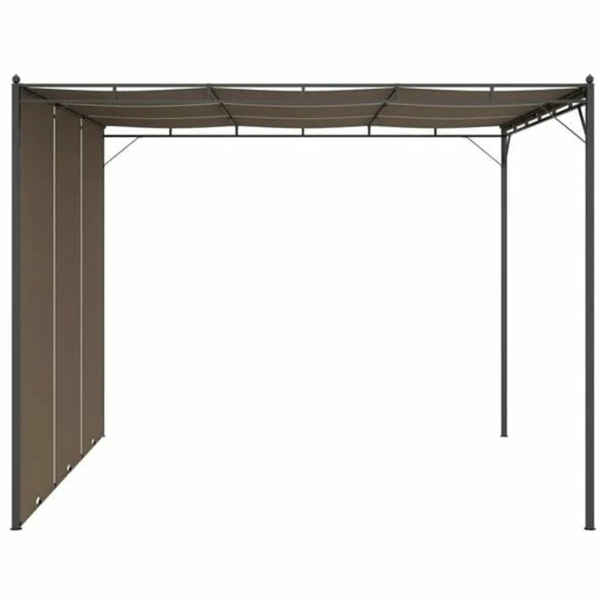 Garden Gazebo with Side Curtain 3x3x2.25 m Taupe - Image 4