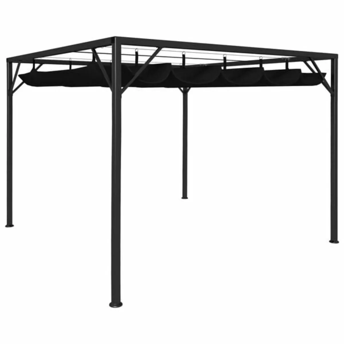 Garden Gazebo with Retractable Roof Canopy 3x3 m A - Image 1