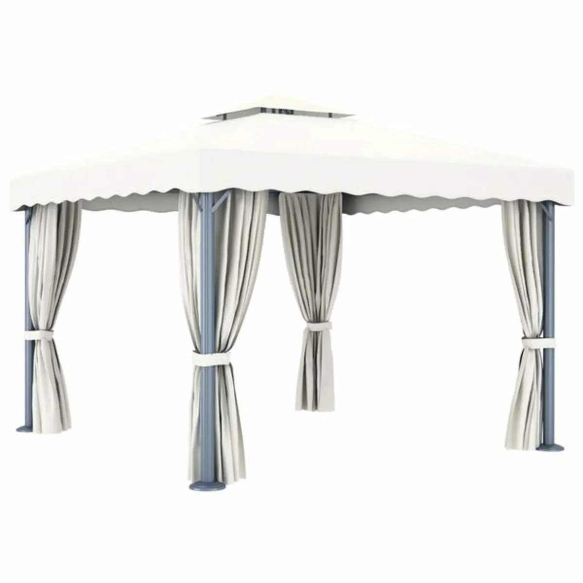 Gazebo with Curtain 3x3 m Cream White Aluminium

D - Image 3