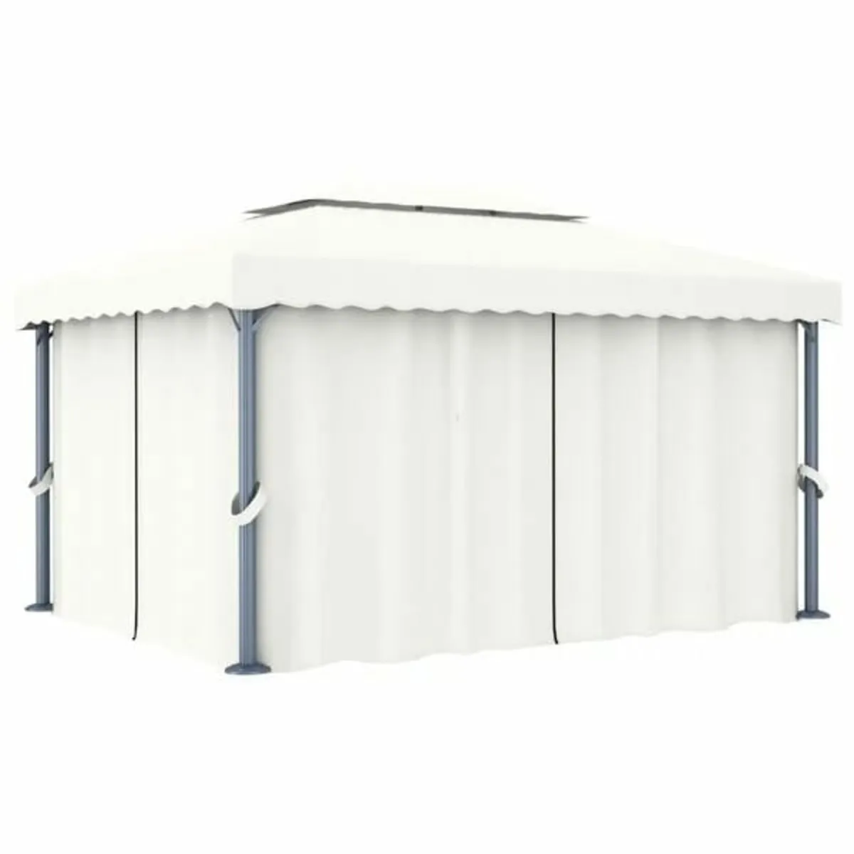 Gazebo with Curtain 4x3 m Cream White Aluminium

D - Image 1