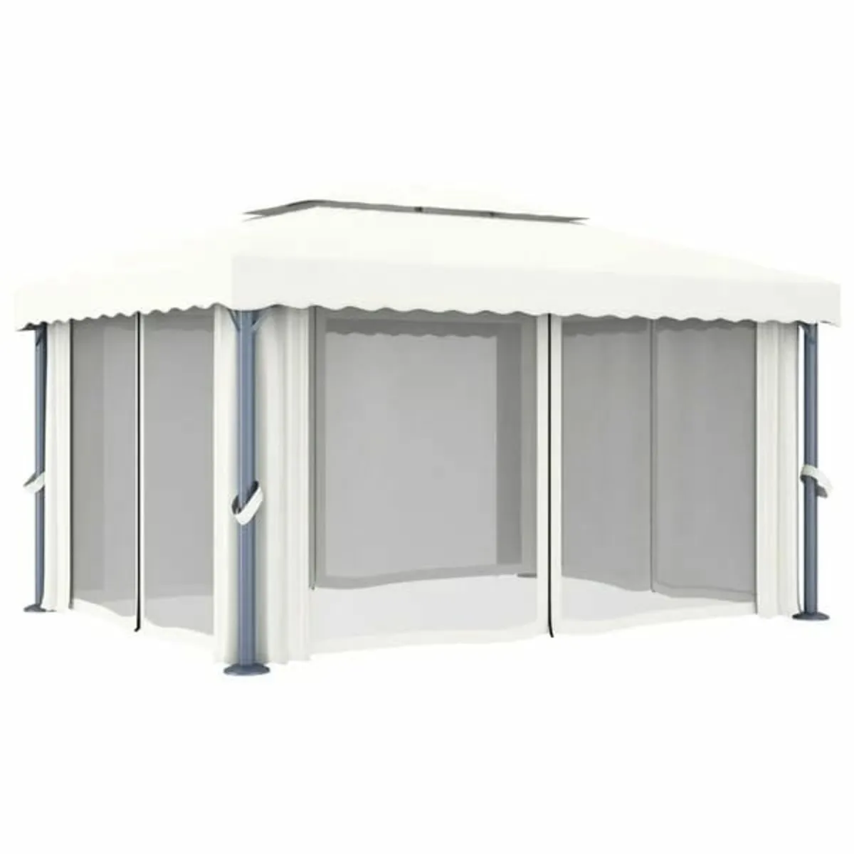 Gazebo with Curtain 4x3 m Cream White Aluminium

D - Image 4