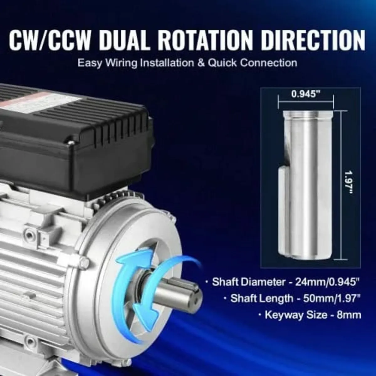 2.2KW Electric Motor 2800 rpm, AC 220~240V 13.8A, - Image 4