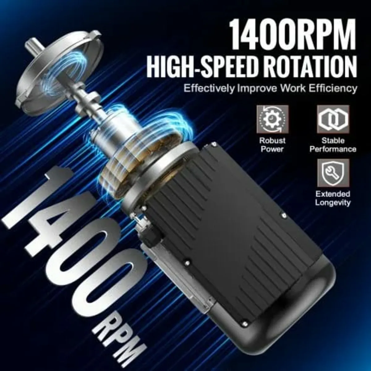 0.55KW Electric Motor 1400 rpm, AC 220~240V 4.5A, - Image 3