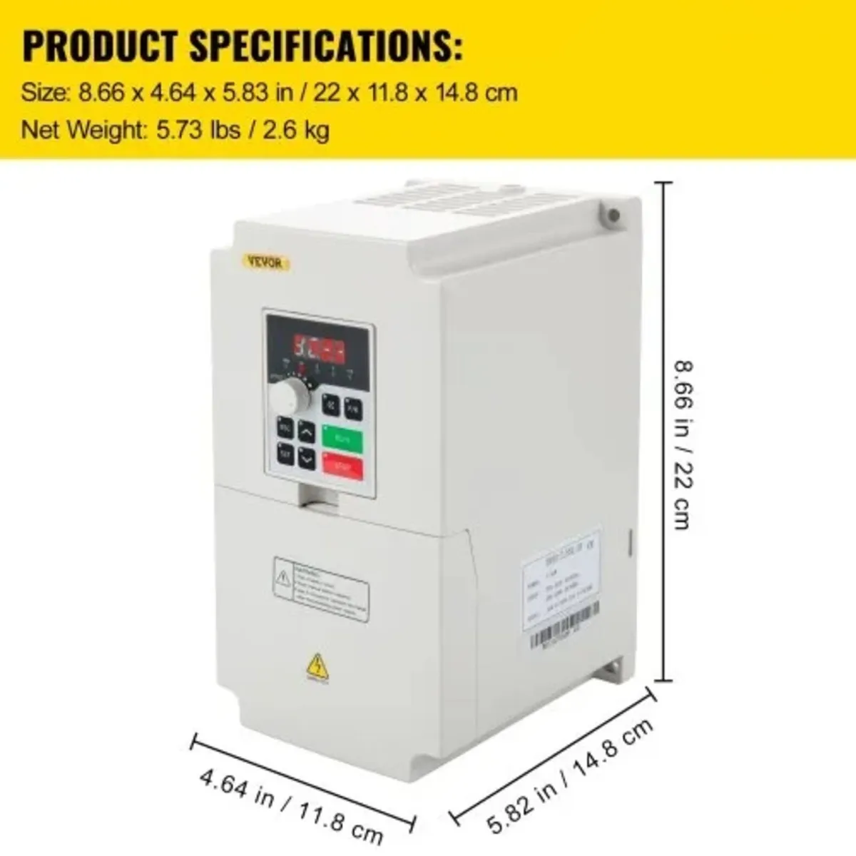 Variable Frequency Drive, AC 220V Input 7.5KW Vari - Image 3