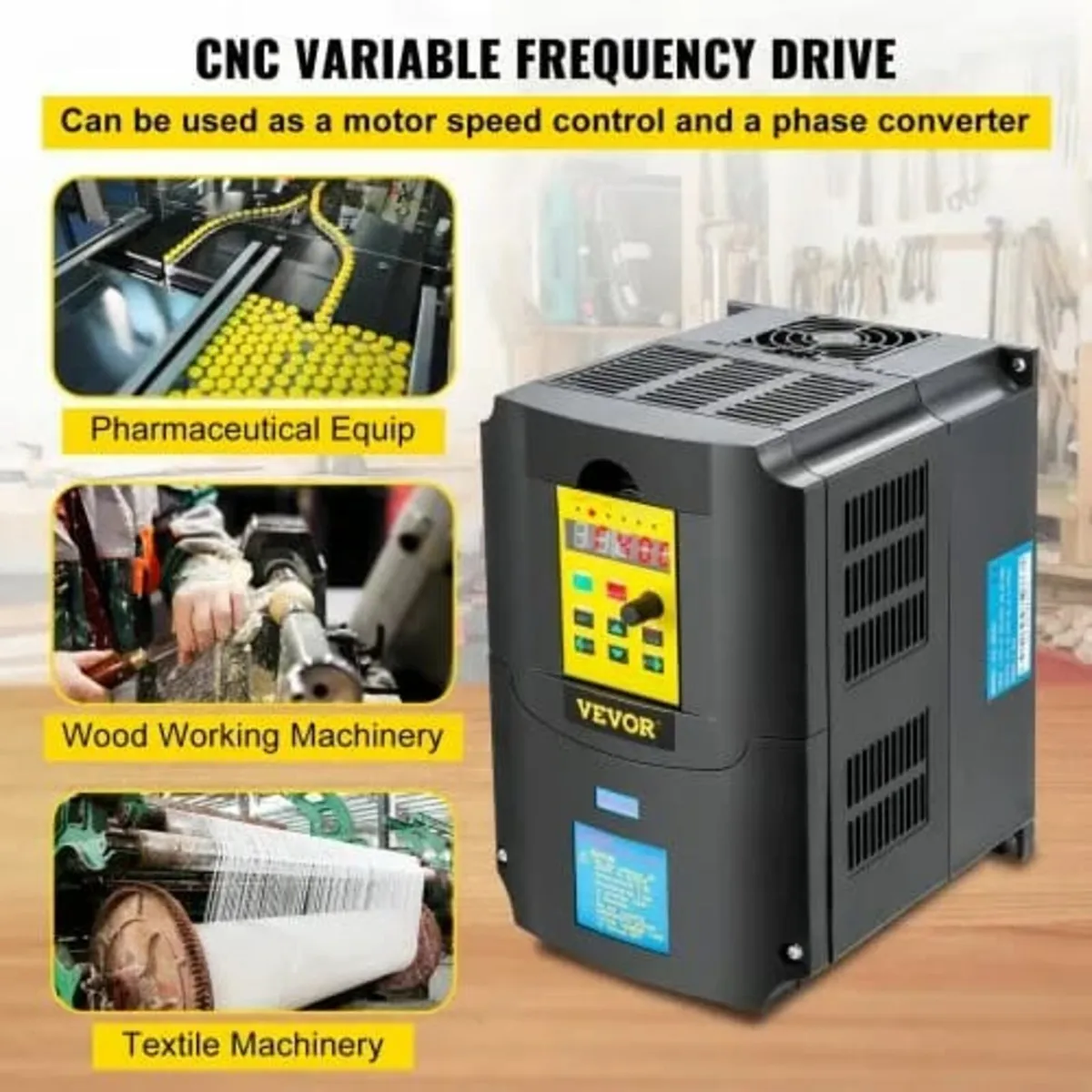 Variable Frequency Drive, AC 220V Input 4KW Variab - Image 3