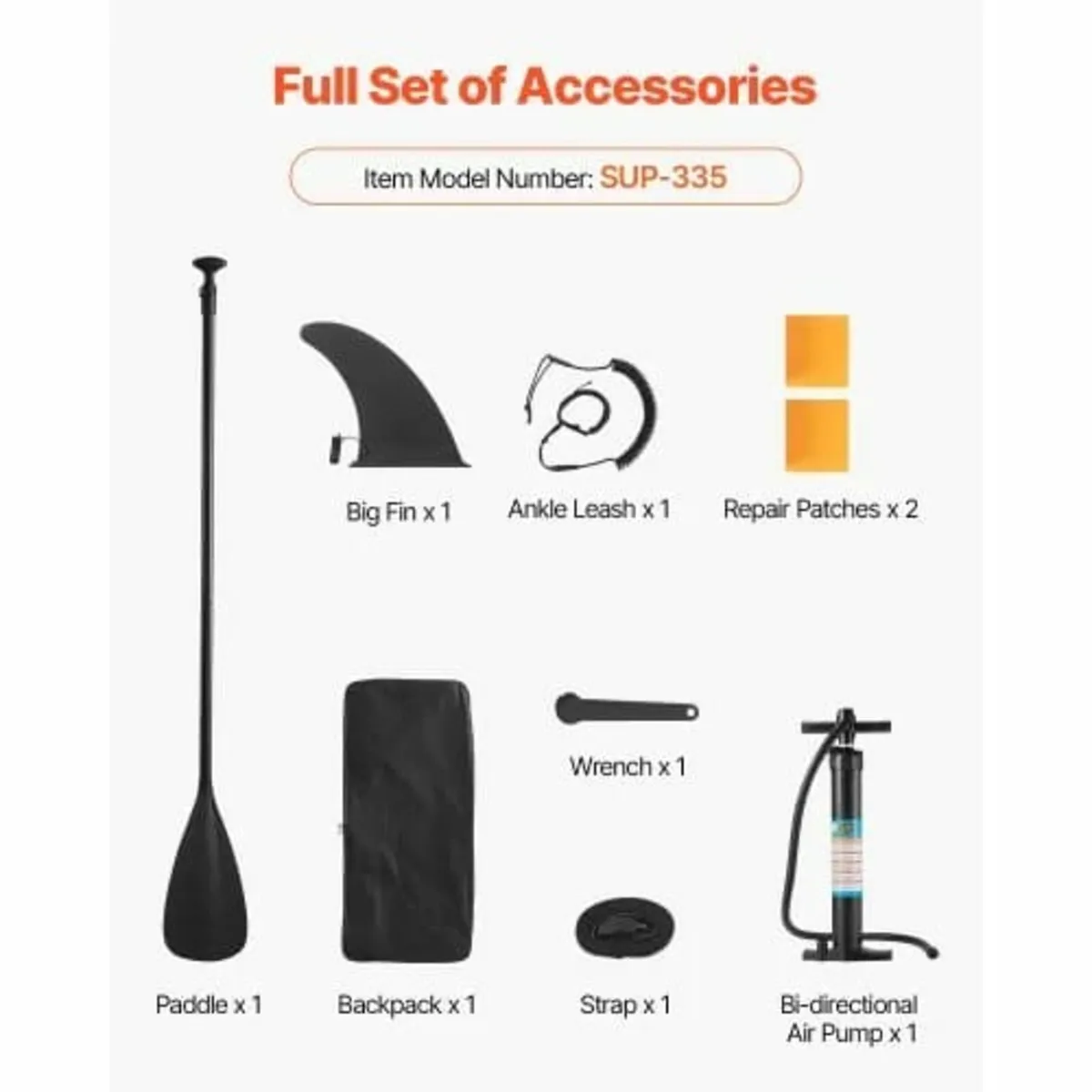 Inflatable Stand Up Paddle Board, 3.53m x 89cm x 1 - Image 4