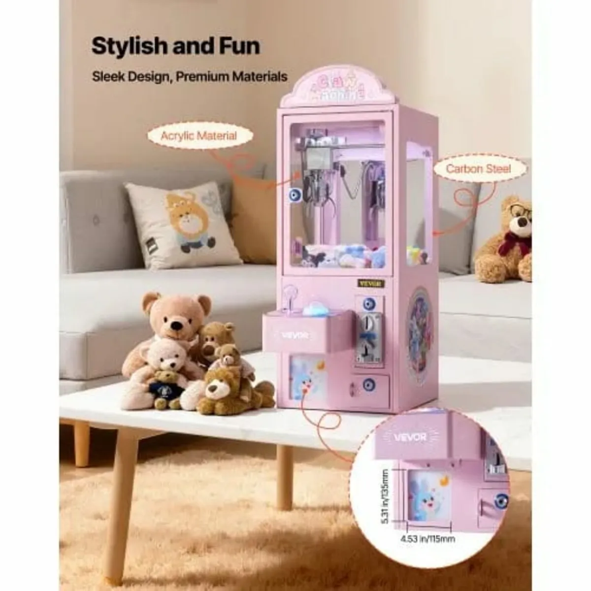 Claw Crane Machine, Medium-Sized Arcade Game Machi - Image 3