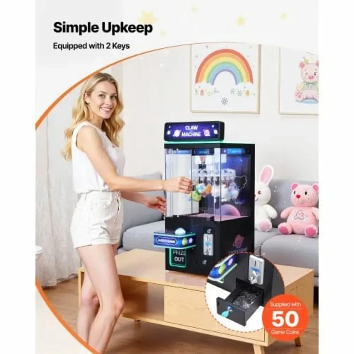 Claw Crane Machine, Medium-Sized Arcade Game Machi - Image 3