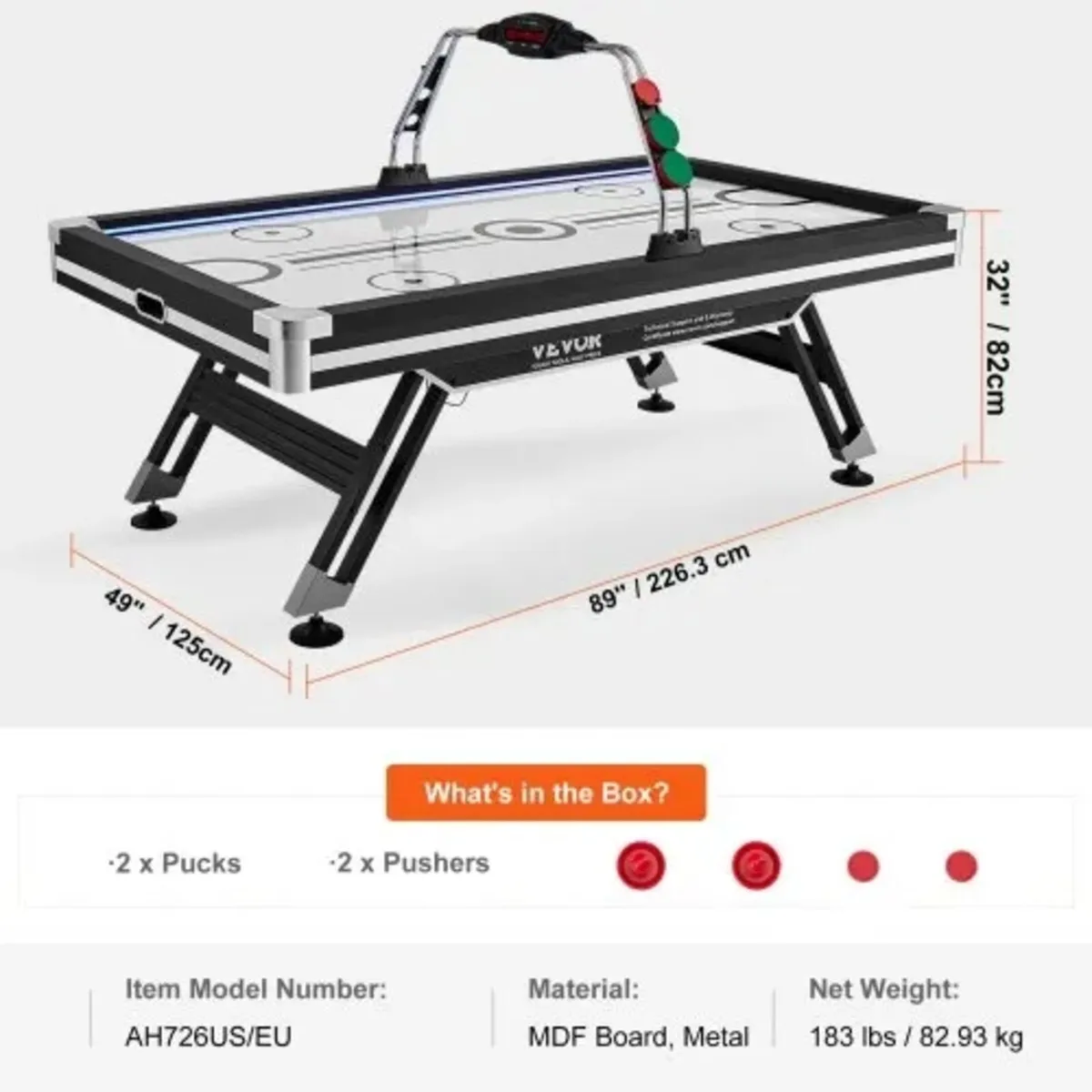 Air-Powered Hockey Table, Indoor Hockey Table for - Image 3