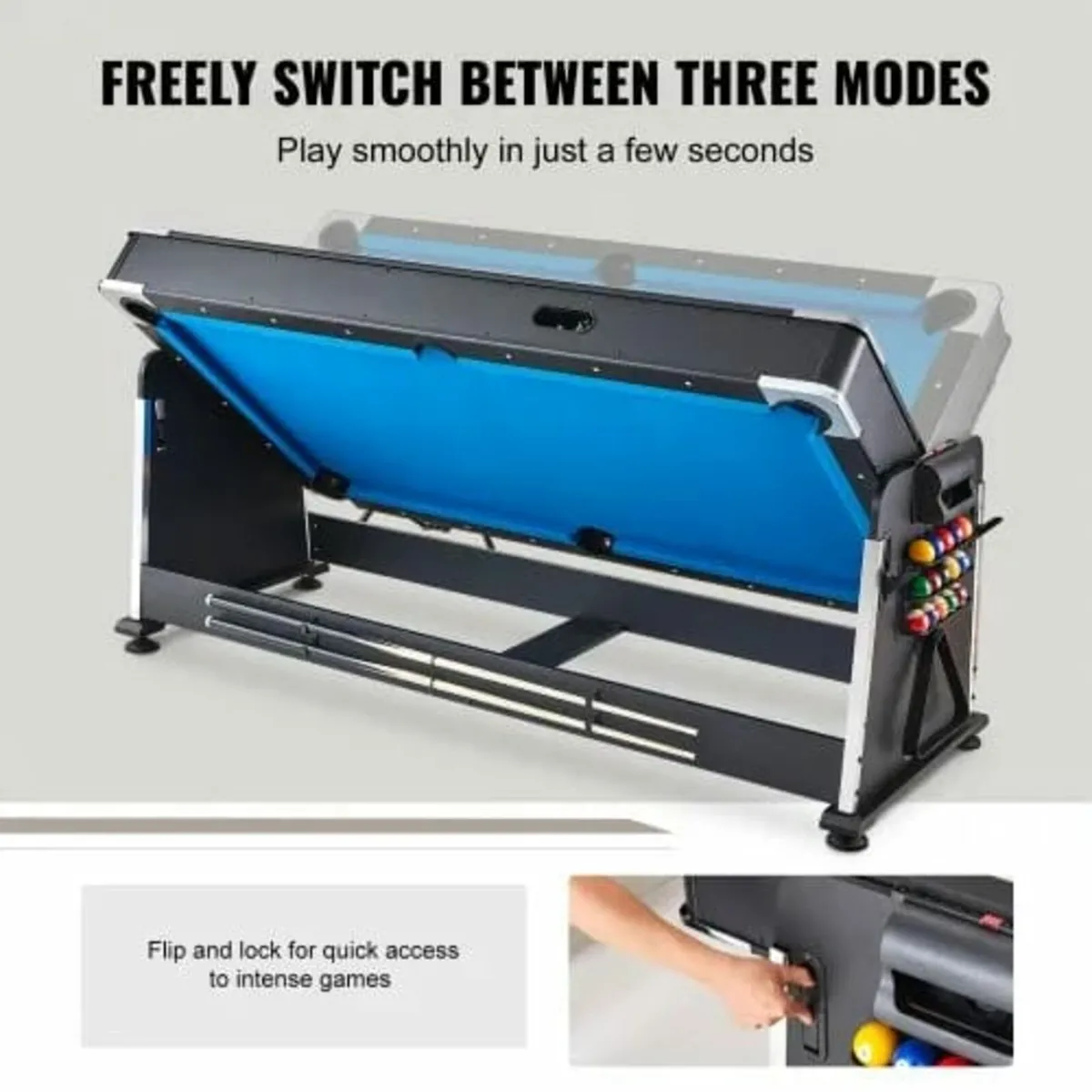 3-in-1 Rotating Swivel Multi Game Table with Air H - Image 3