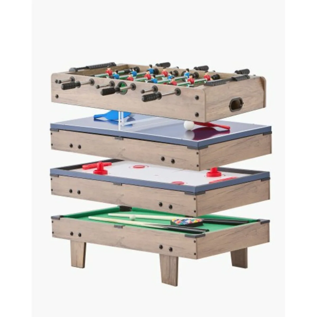 4-in-1 Combo Game Table Set, 32" Air Hockey Table, - Image 1