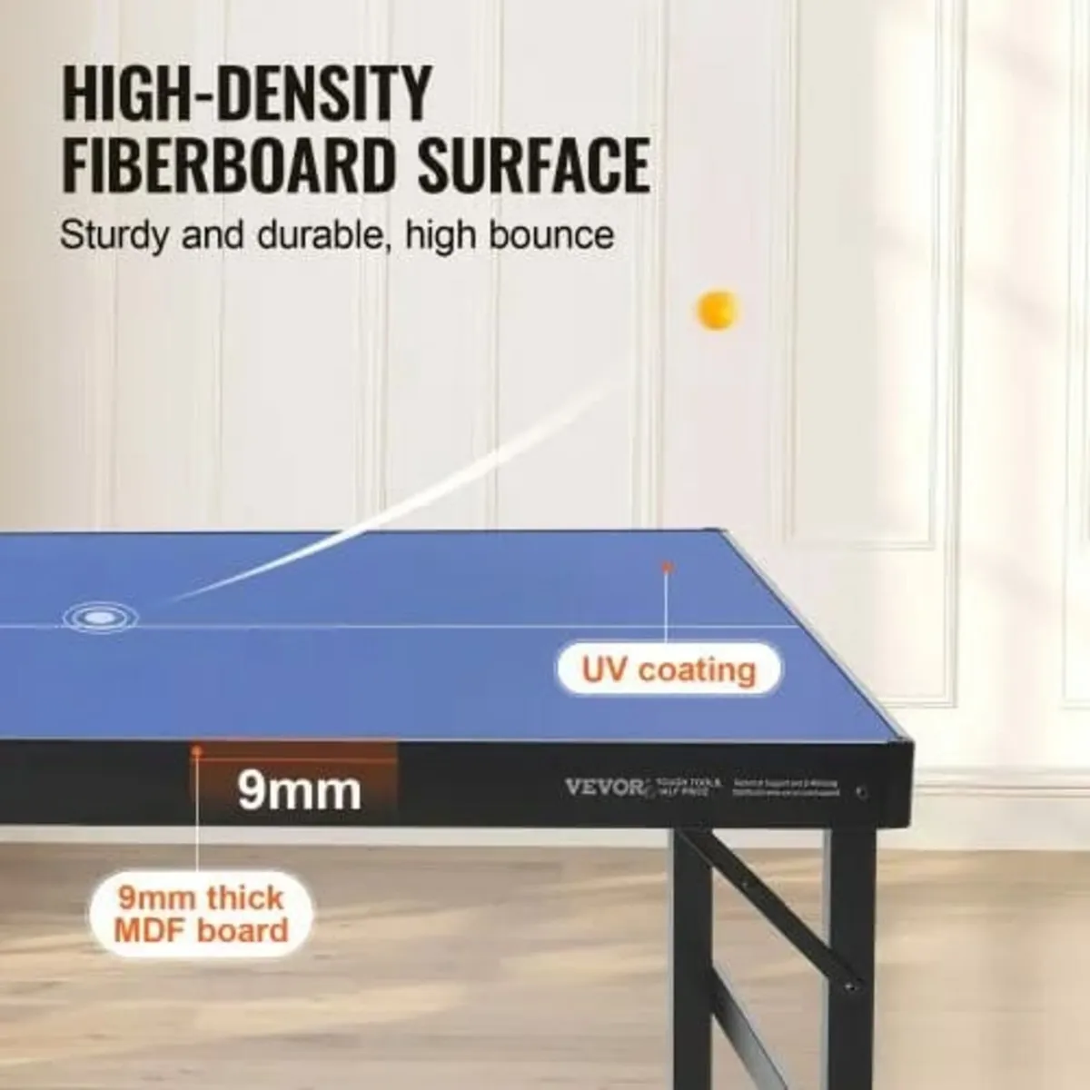 Ping Pong Table, Mid-Size Table Tennis Game, Indoo - Image 2