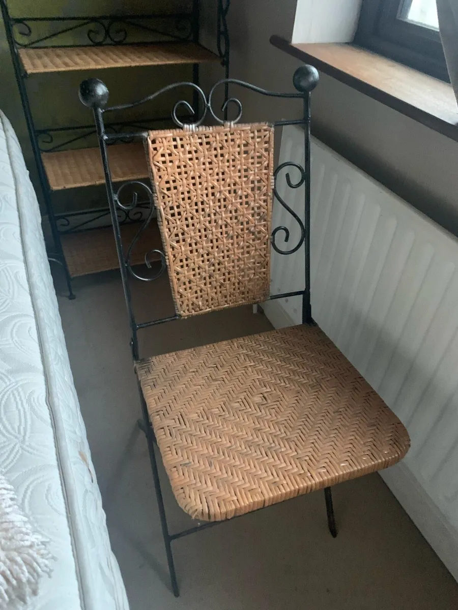 Cast Iron Bookshelf & Matching Chair - Image 2