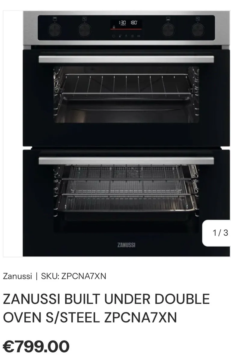Electric Built-under Double Oven - Stainless Steel - Image 1
