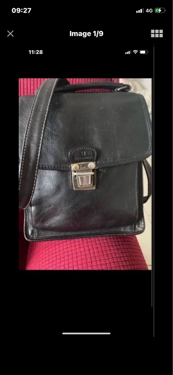 Hexagona Leather Shoulder Bag - Image 1