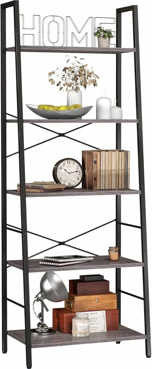 Bookshelf Ladder Shelf 5-Tier Bookcase for - Image 1