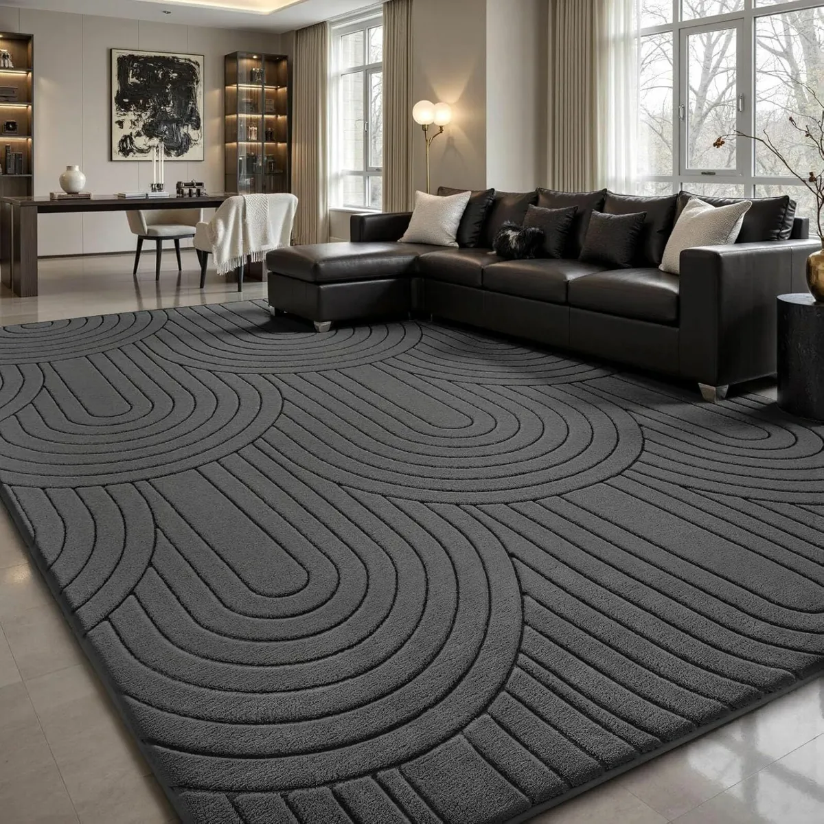 Rugs Living Room 160x230cm 3D Semicircular - Image 1