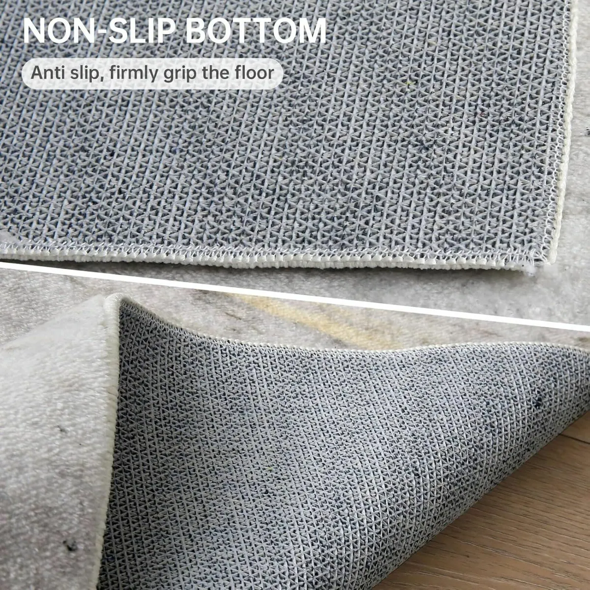 Rugs Living Room Large Rug 200x300cm Brown/White - Image 4