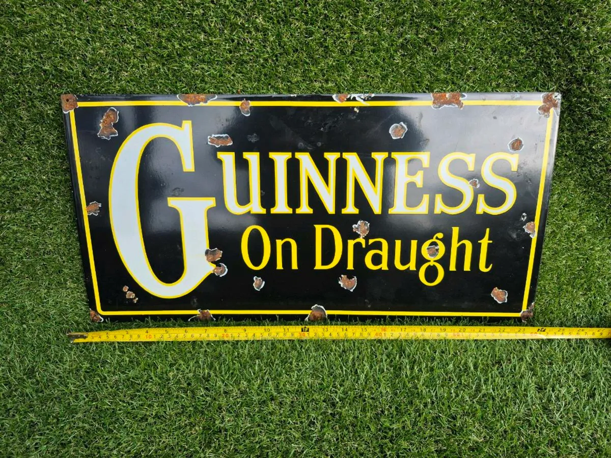 Enamel metal guiness sign - Image 1