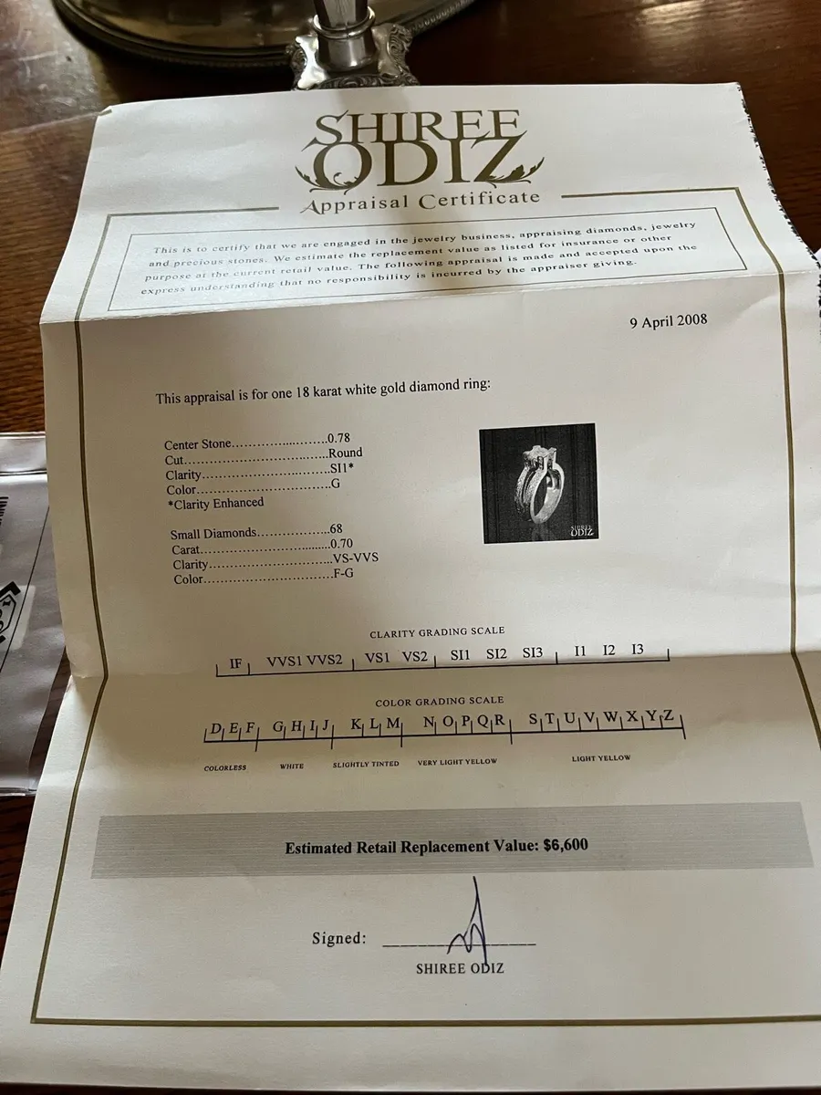 18 CT White Gold Engagement Ring - Image 4