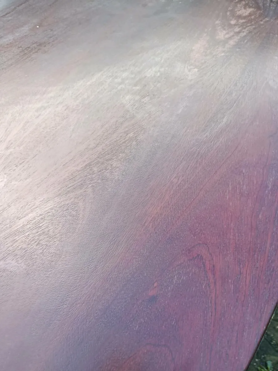 Solid mahogany table top 6' x 3' oval 2 inches thi - Image 3