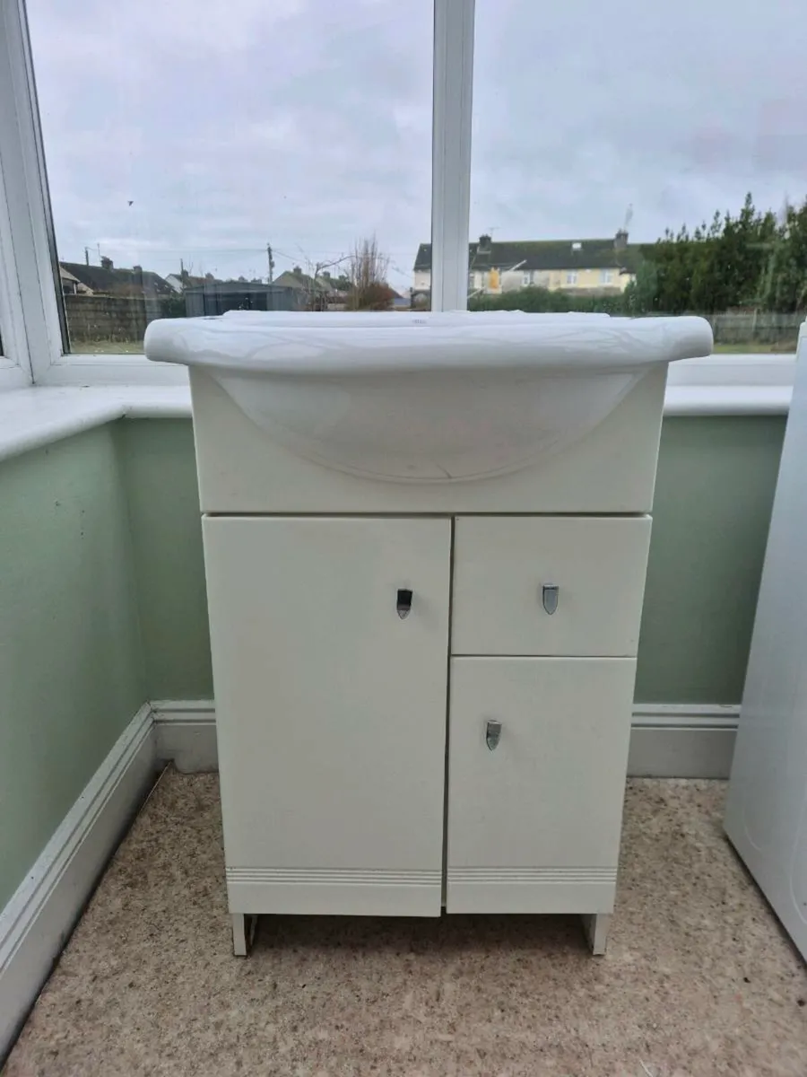 Bathroom wash hand basin and cabinet - Image 2