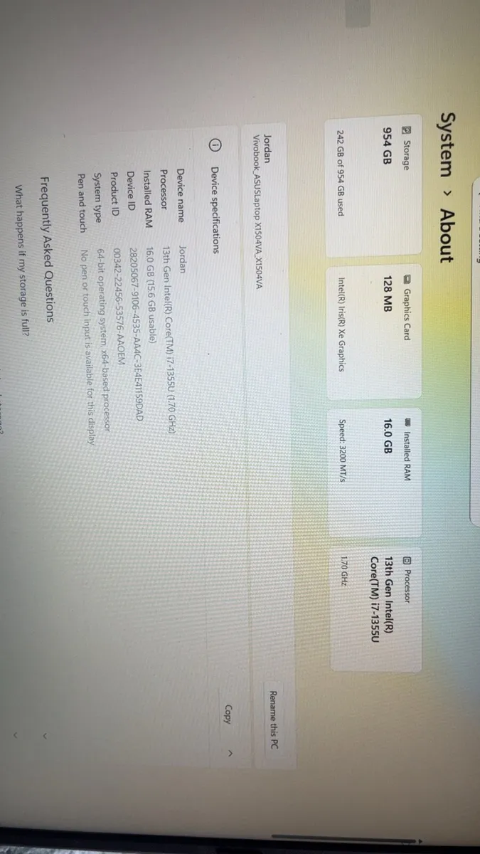 ASUS Vivobook i7 (13th gen intel) - Image 3