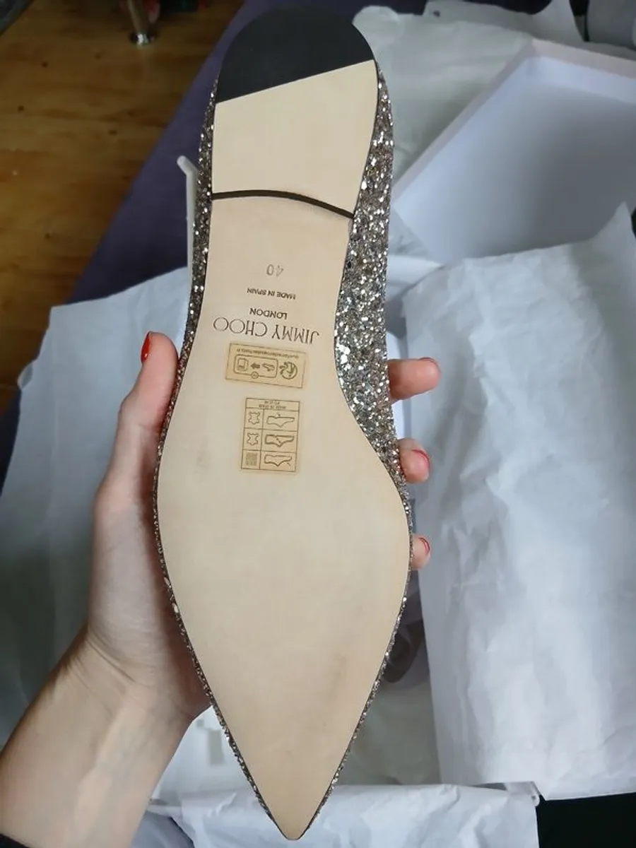 Jimmy Choo gold glitter shoes BNIB - Image 4