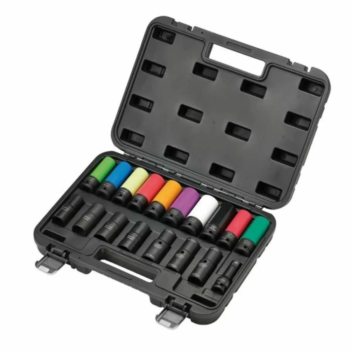 Draper Wheel Nut Socket Set, 1/2" Sq. Dr. (18 Pcs) - Image 3