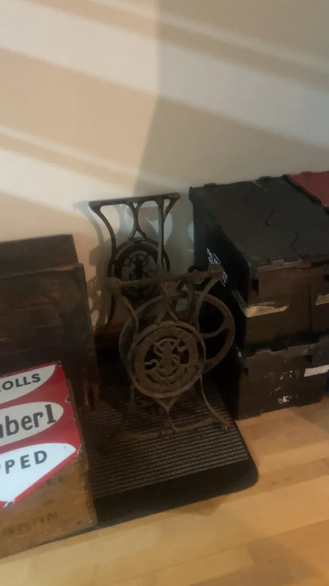 Vintage sewing machine table