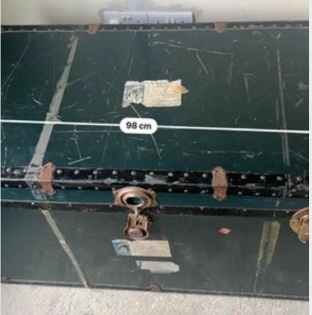 Vintage Holland America Line Steamer Trunk 1960s - Image 4