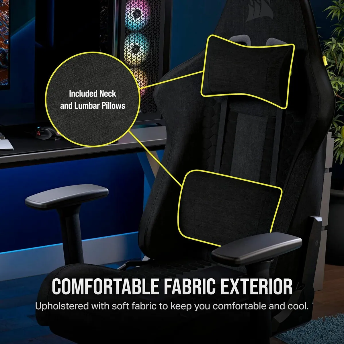 TC100 RELAXED Gaming Chair - Fabric Racing-Inspire - Image 3