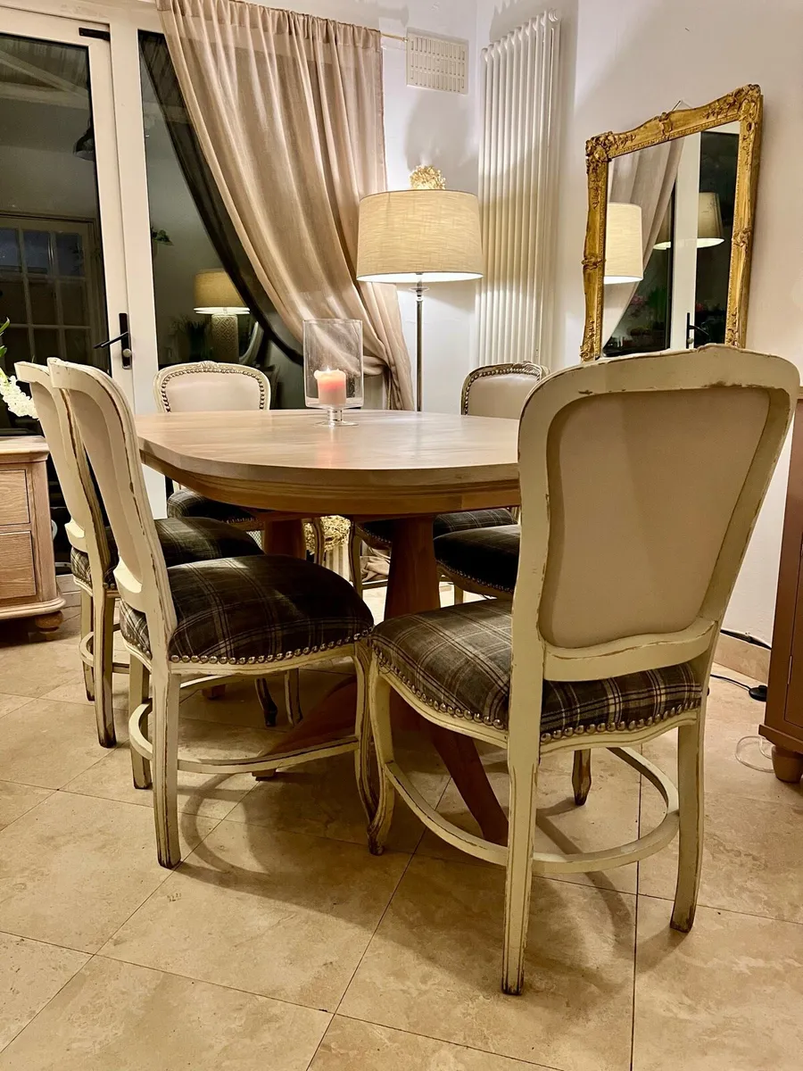 Vintage French fining room chairs - Image 3