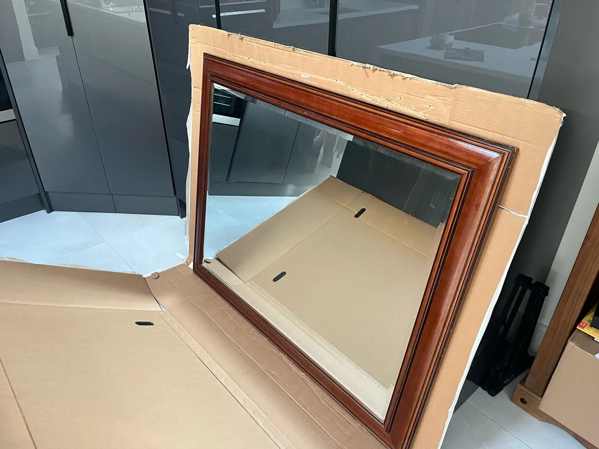Large mahogany framed mirror - Image 2