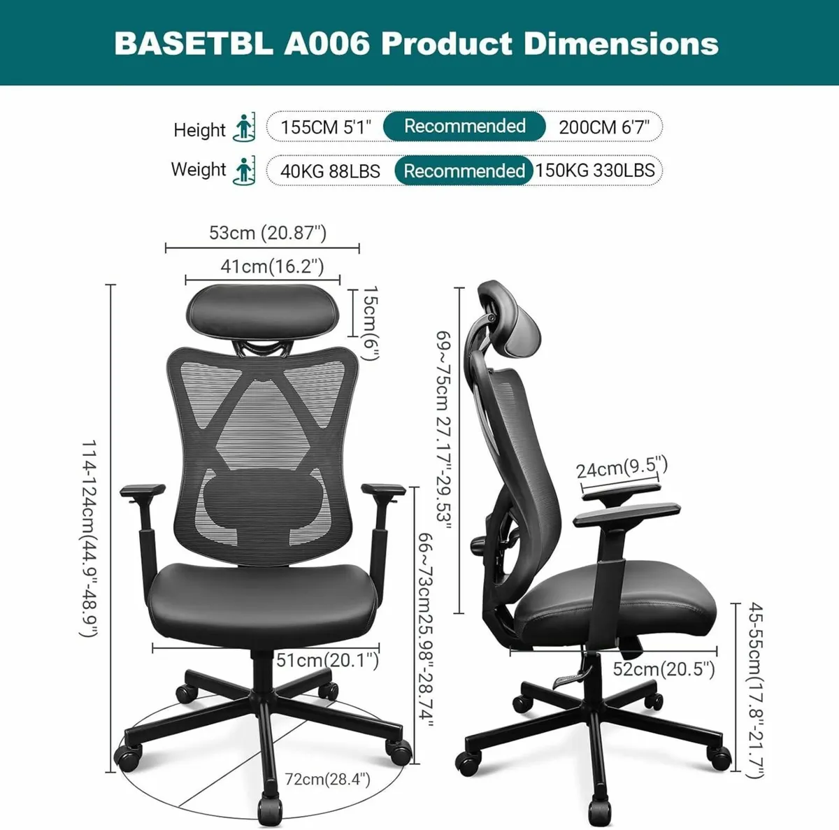 Ergonomic Office Chair with Adjustable Lumbar - Image 2