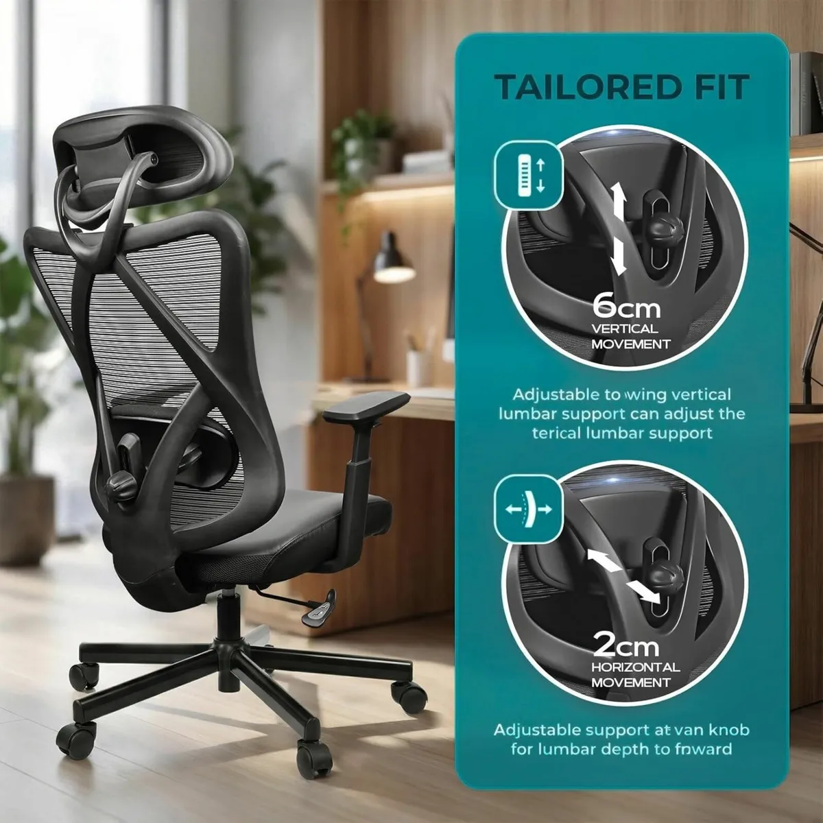 Ergonomic Office Chair with Adjustable Lumbar - Image 3