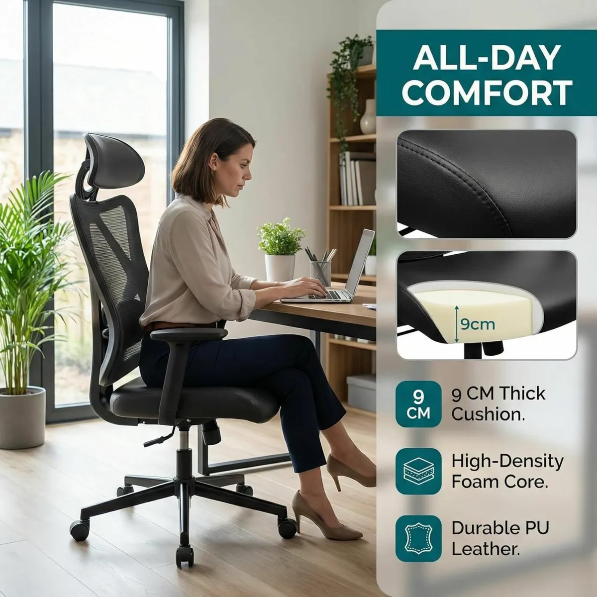 Ergonomic Office Chair with Adjustable Lumbar - Image 4