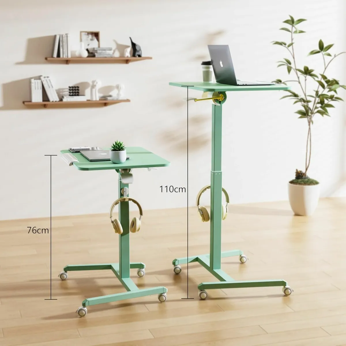 Mobile Standing Desk with 90degrees Tiltable - Image 4