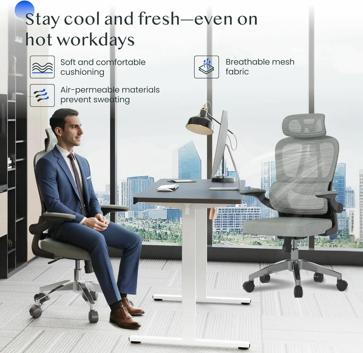 Ergonomic Office Chair with Adjustable Split - Image 3