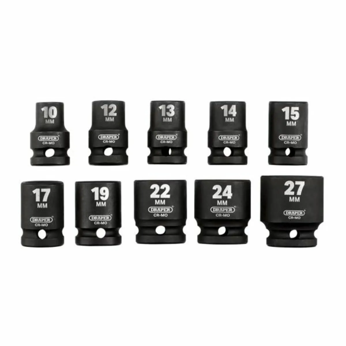 Draper 1/2 inch Sq. Dr. Metric Impact Socket Set 8 - Image 4