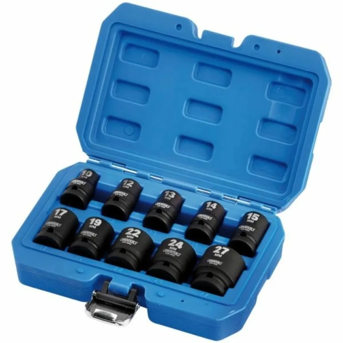 Draper 1/2 inch Sq. Dr. Metric Impact Socket Set 8 - Image 2