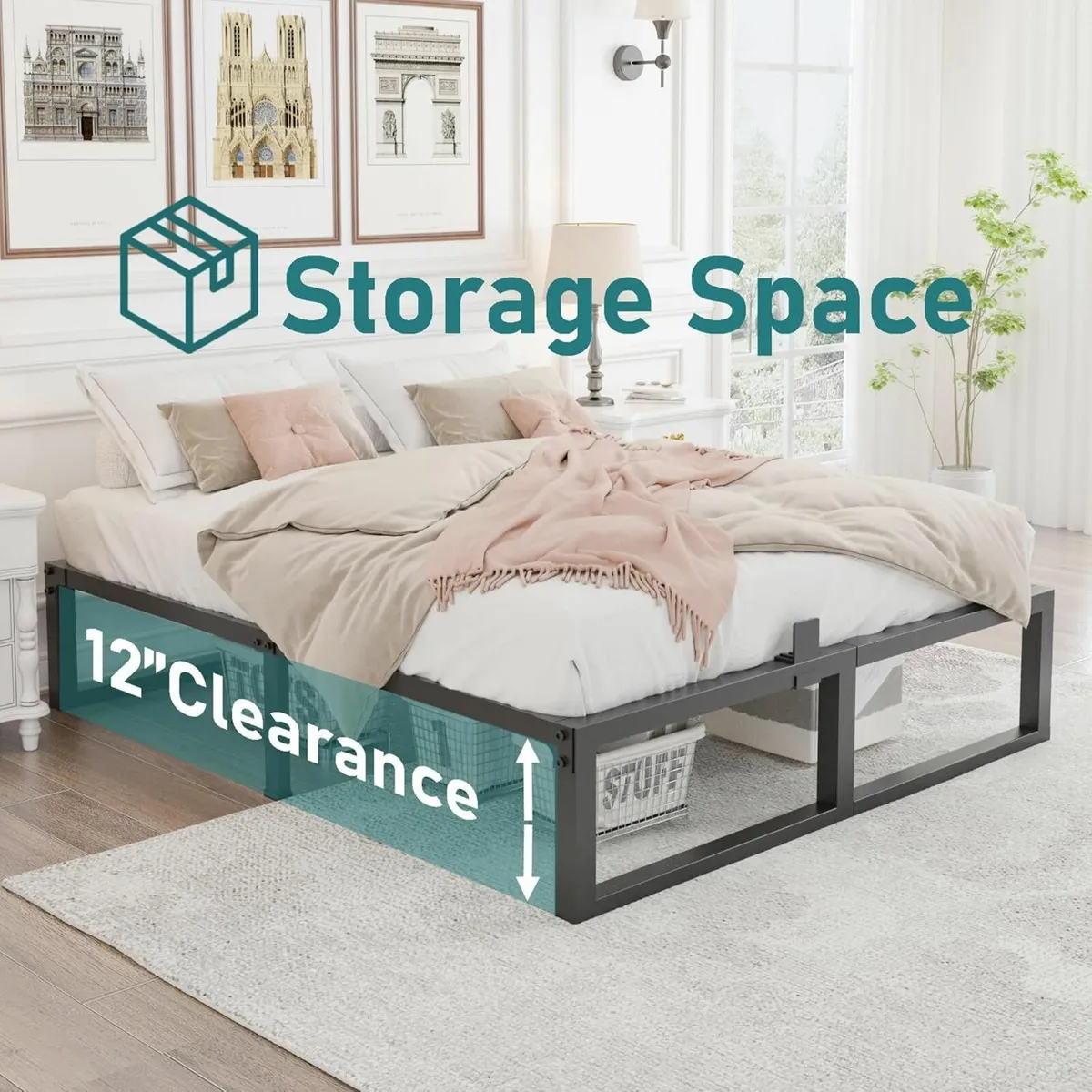 Super King Bed Frame 180x200 cm - 36cm Height - Image 4